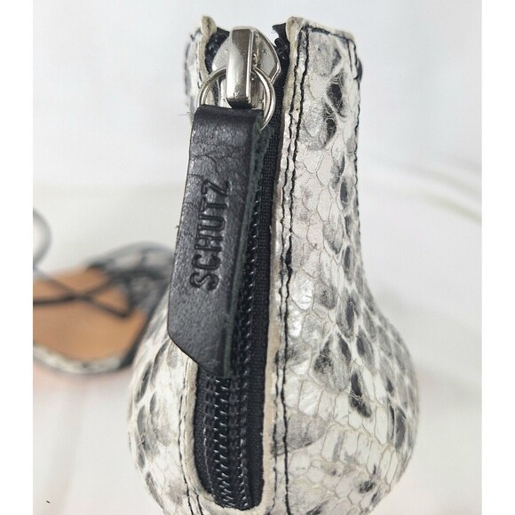 Schultz Myrcella Snake Print Black Ehite Stiletto Size 9.5B - Picture 7 of 7